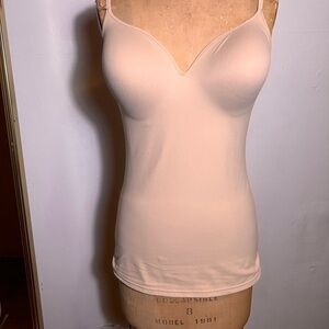 Maidenform tan shapewear Camisole with molded bra cups XL